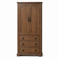 Tall Wooden Storage Cabinet with Drawers
