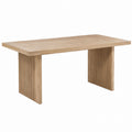 Rectangular Oak Wood Desk Natural Finish 160x90x75 cm