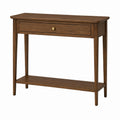 Wood Console Table with Drawer and Shelf 31.5x11.8x29.5 in