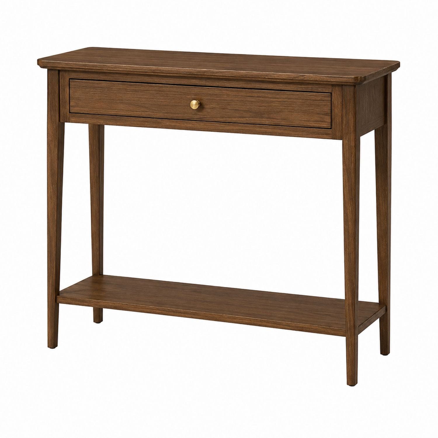 Wood Console Table with Drawer and Shelf 31.5x11.8x29.5 in