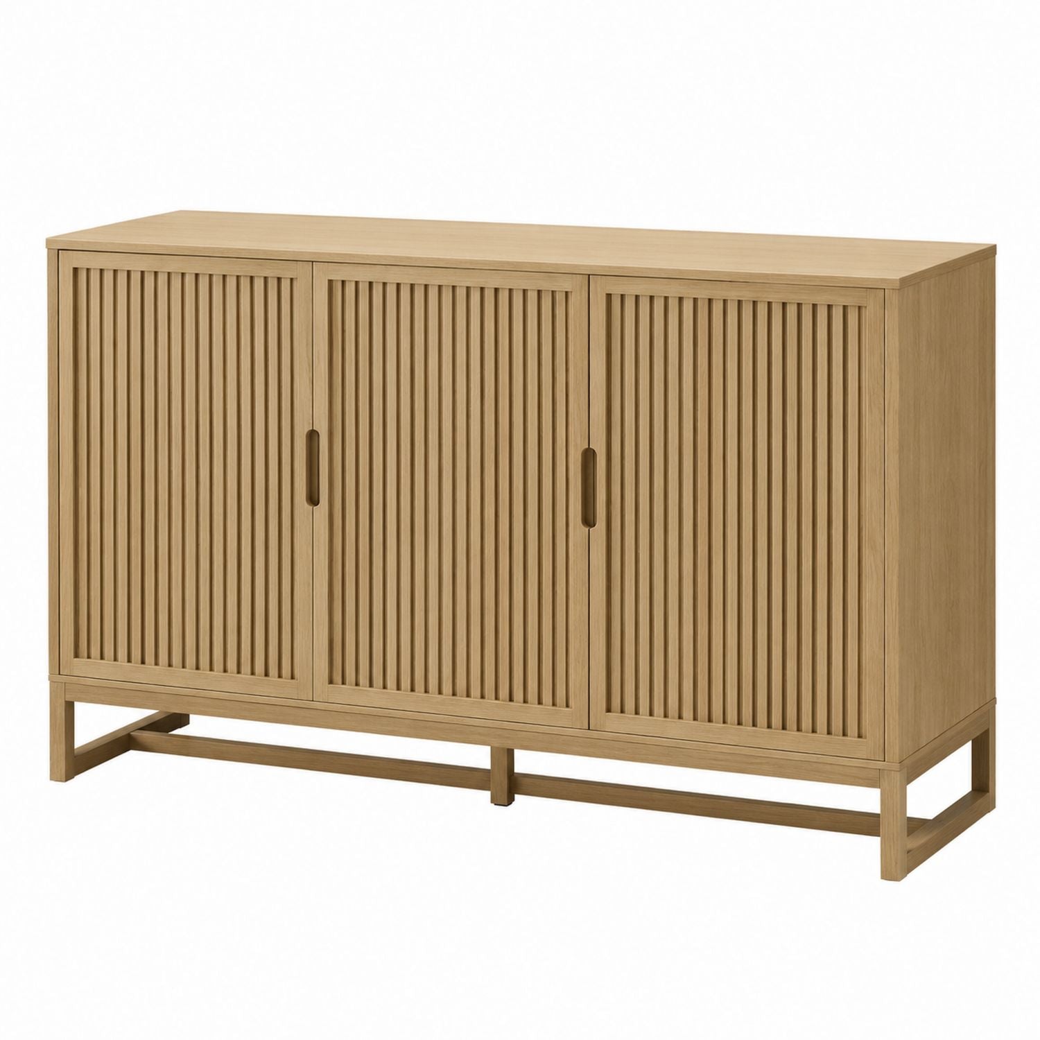 Solid Oak 3-Door Sideboard Natural