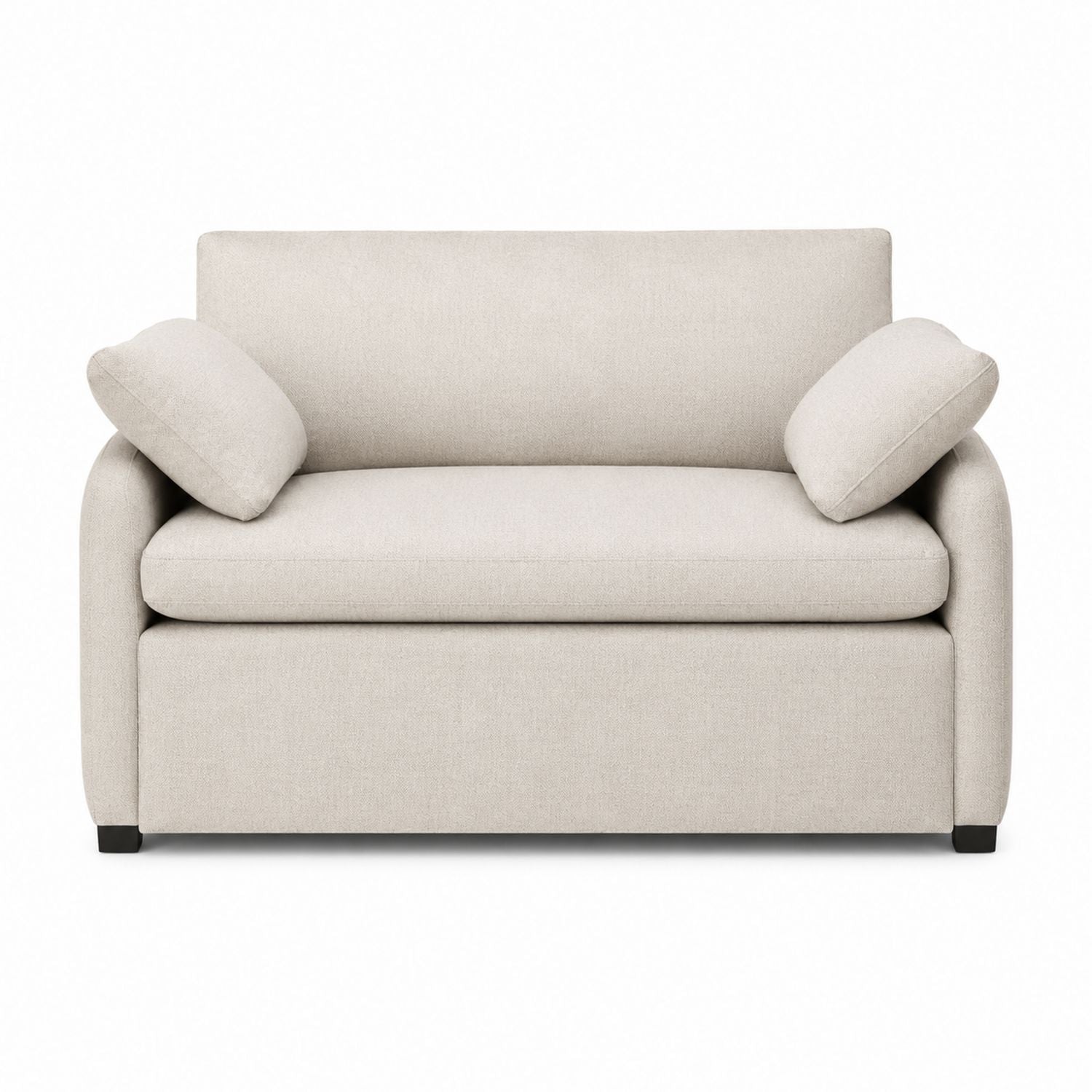 2-Seater Fabric Sofa Beige 150cm x 90cm x 85cm